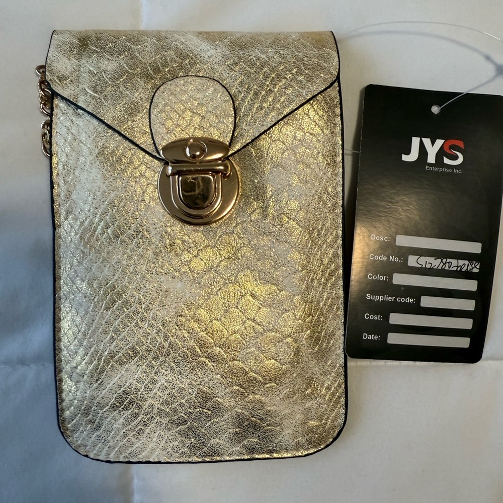 NWT- Gold Textured Crossbody Bag - Picture 4 of 6